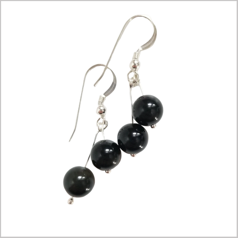 Dual Gemstone Obsidian Dangle