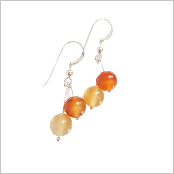 Dual Gemstone Agate Dangle