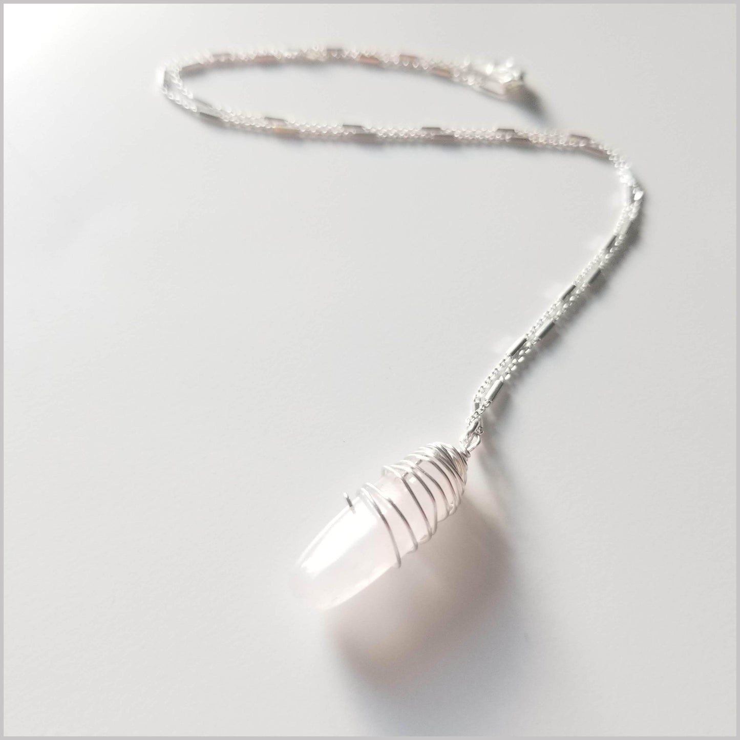 Rose Quartz Wire Wrapped Necklace