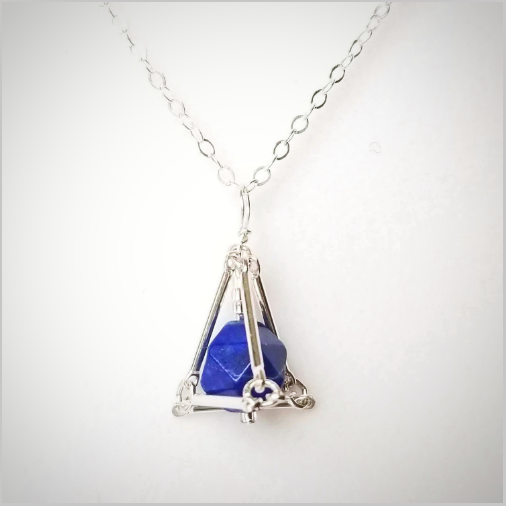 Geometric Lapis Lazuli Crystal