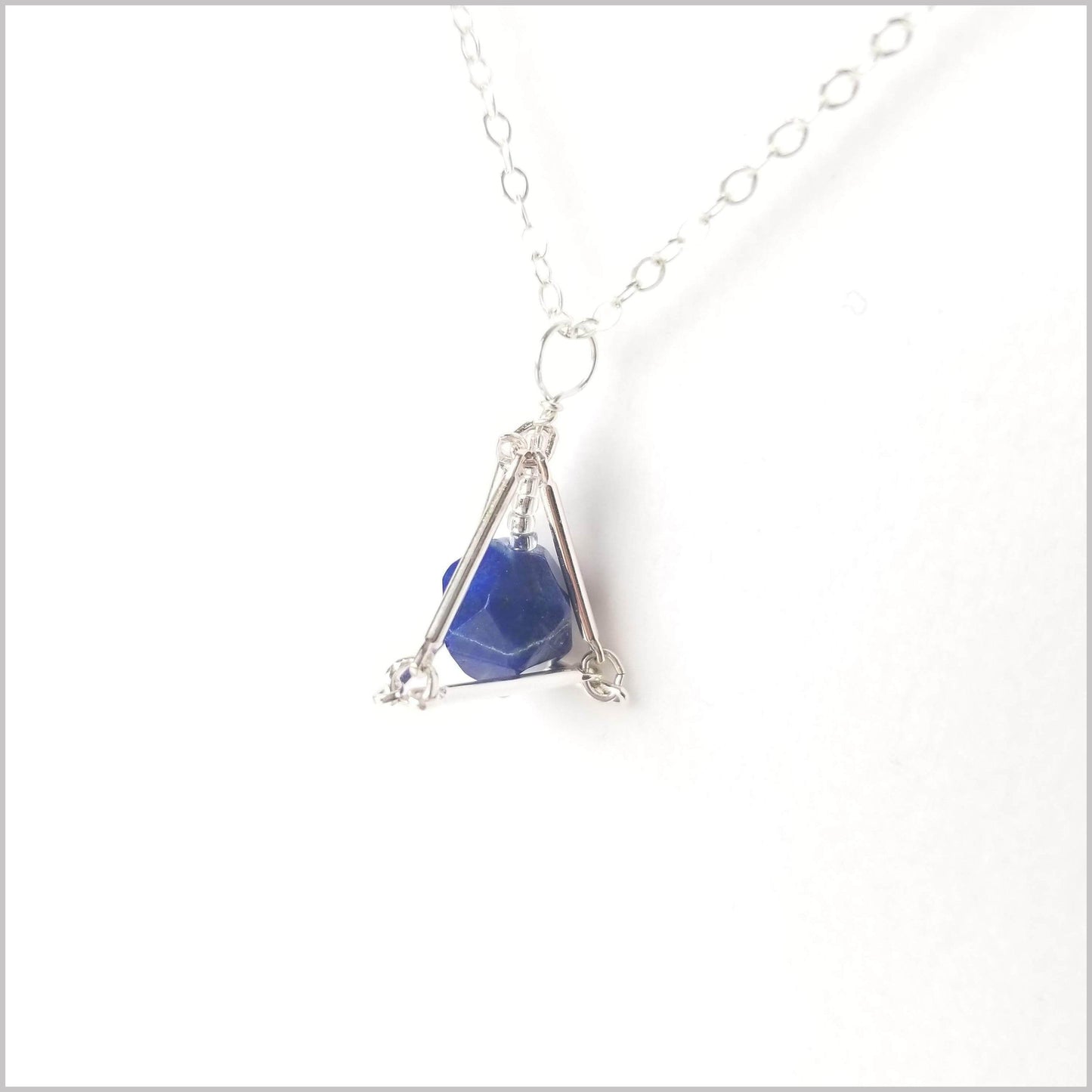 Geometric Lapis Lazuli Crystal