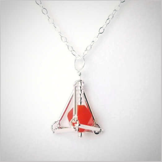 Geometric Carnelian Crystal