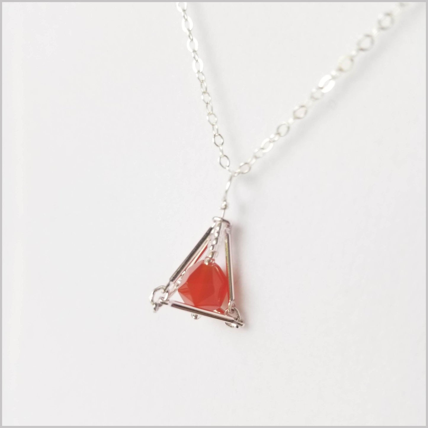 Geometric Carnelian Crystal