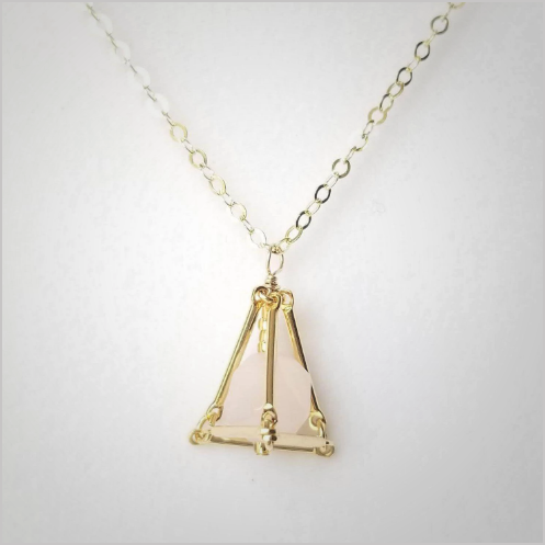 Geometric Rose Quartz Crystal