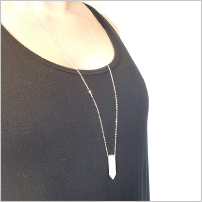 Natural Howlite Healing Point Necklace
