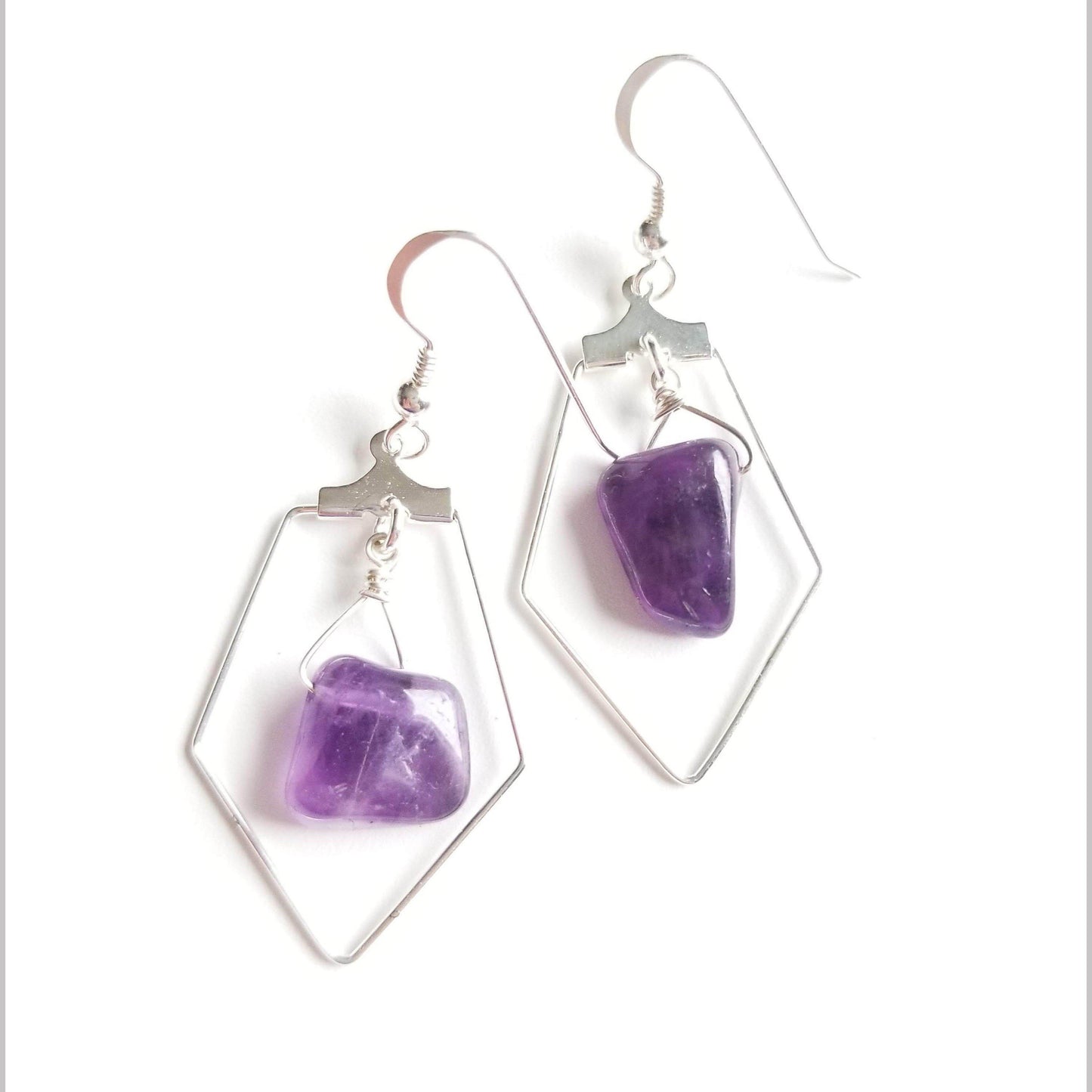 Sacred Pentagon Amethyst Earring