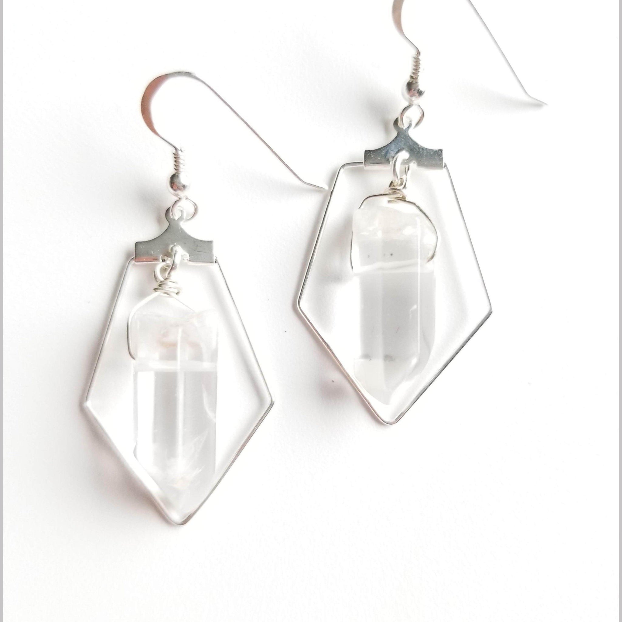 Sacred Pentagon Quartz Earring