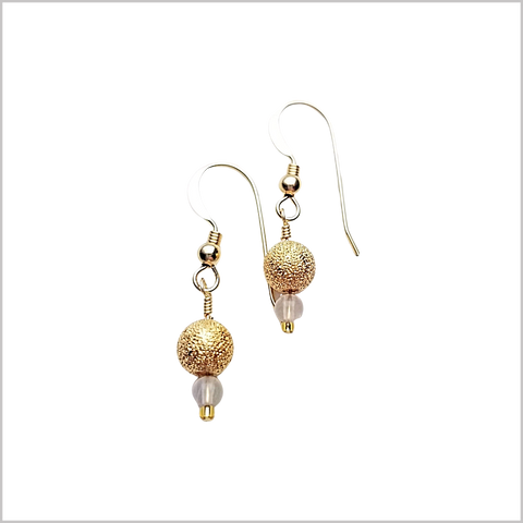 Gold Stardust Bead Earrings