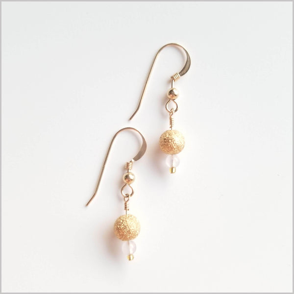 Gold Stardust Bead Earrings