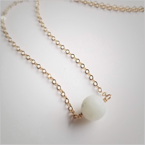 Natural (Matte) Amazonite Bead Necklace
